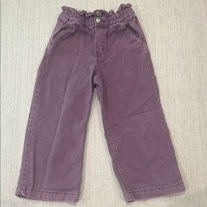 Purple Paper Bag Waist Jeans